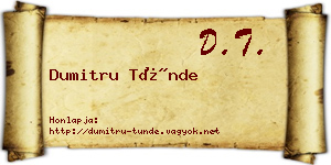 Dumitru Tünde névjegykártya